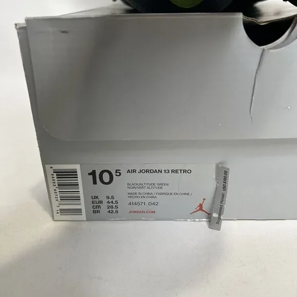 Nike Shoes Air Jordan 13 Retro “Altitude/Black Green” 2017 - Picture 8 of 9